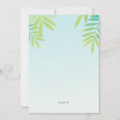 Invitation à la fête d'été de plage (Dos)