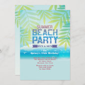 Invitation à la fête d'été de plage (Devant / Derrière)
