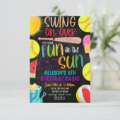 Invitation à la fête d'été de softball (Debout devant)