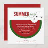 Invitation à la fête d'été de Watermelon (Devant / Derrière)