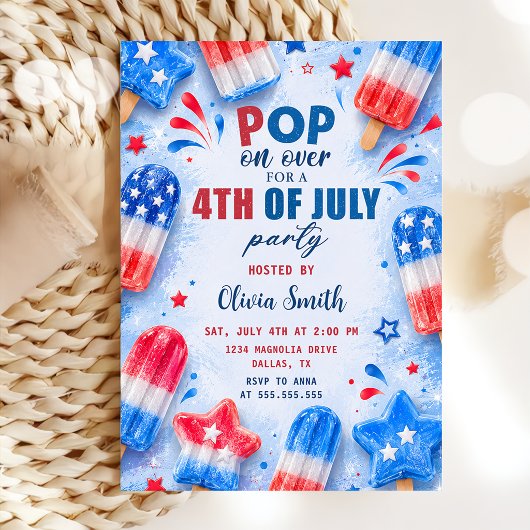 Invitation à la fête d'été du 4 juillet