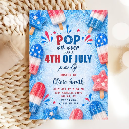 Invitation à la fête d'été du 4 juillet