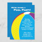 Invitation à la fête d'été du Beach Ball (Devant / Derrière)