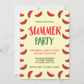 Invitation à la fête d'été du melon d'eau rouge et (Devant)