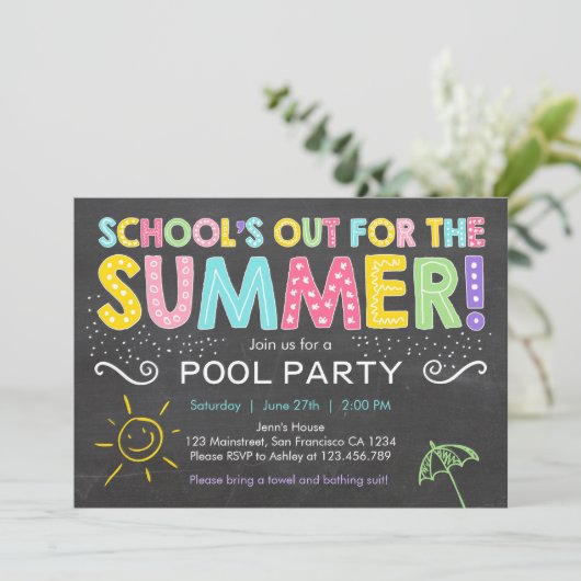 Invitation à la fête d'été du pool des écoles (Debout devant)