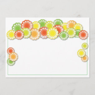 Invitation à la fête d'été Jaune/Orange/Baise de