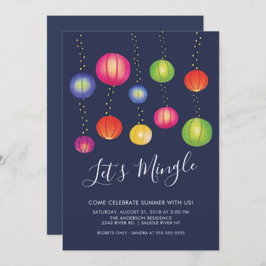 Invitation à la fête d'été Mingle (Devant / Derrière)