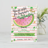 Invitation à la fête d'été pastèque (Debout devant)