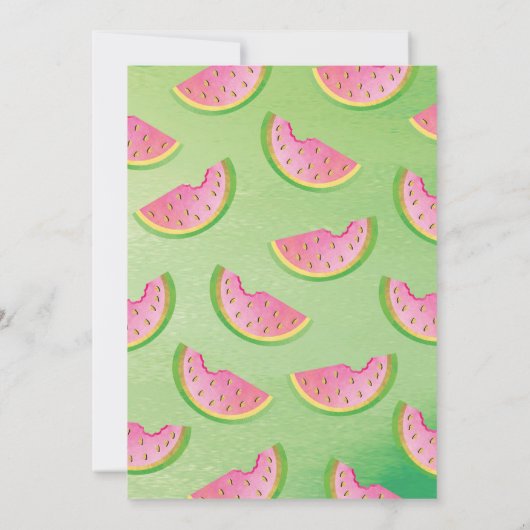 Invitation à la fête d'été pastèque (Dos)