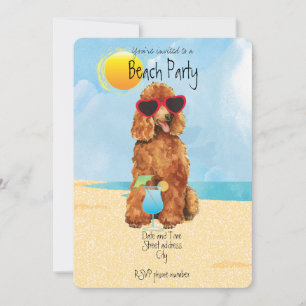 Invitation à la fête d'été Poodle Beach