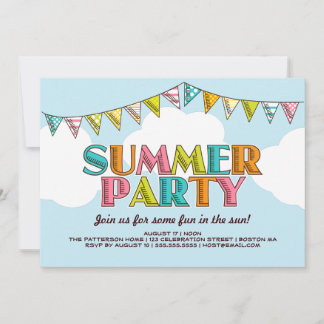 Invitation à la fête d'été pour les amoureux du so