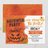 Invitation à la fête d'Halloween (Devant / Derrière)