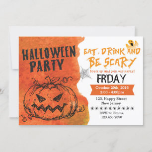 Invitation à la fête d'Halloween