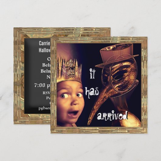 Invitation à la fête d'Halloween (Devant / Derrière)