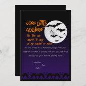 Invitation à la fête d'Halloween (Devant / Derrière)