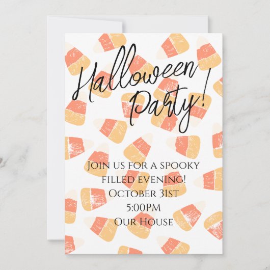Invitation à la fête d'Halloween  (Devant)