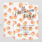 Invitation à la fête d'Halloween  (Devant / Derrière)