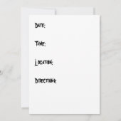 Invitation à la fête d'Halloween (Dos)