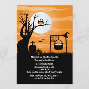 Invitation à la fête d'Halloween