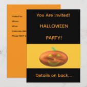 Invitation à la FÊTE D'HALLOWEEN (Devant / Derrière)