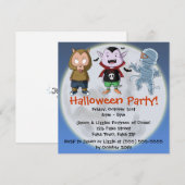 Invitation à la fête d'Halloween (Devant / Derrière)