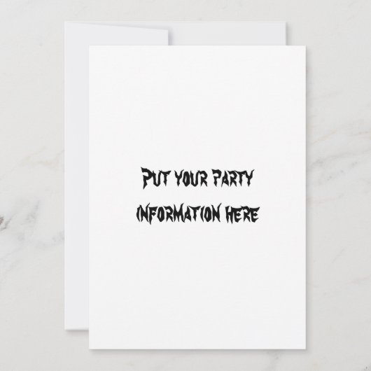 Invitation à la fête d'Halloween (Dos)