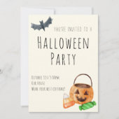 Invitation à la fête d'Halloween  (Devant)