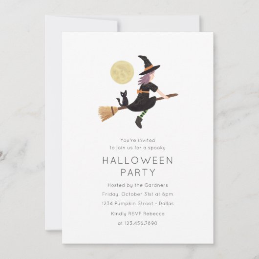 Invitation à la fête d'Halloween (Devant)