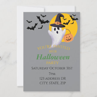 Invitation à la fête d'Halloween