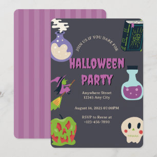 Invitation à la fête d'Halloween