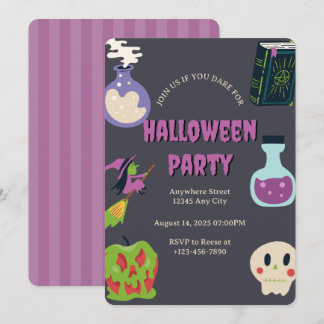 Invitation à la fête d'Halloween