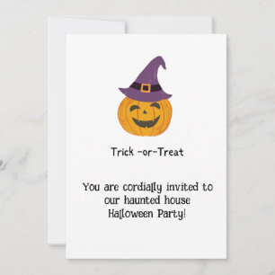 Invitation à la fête d'Halloween