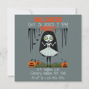 Invitation à la fête d'Halloween