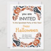 Invitation à la fête d'Halloween (Devant)