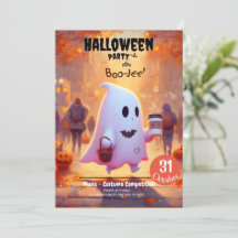 Invitation à la fête d'Halloween
