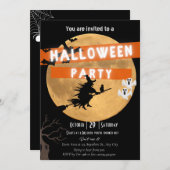 Invitation à la fête d'Halloween (Devant / Derrière)