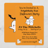 Invitation à la fête d'Halloween (Devant / Derrière)