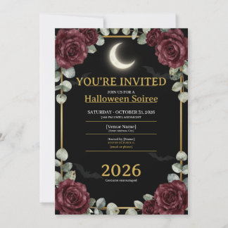 Invitation à la fête d'Halloween 2026 | Élégant go