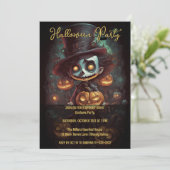 Invitation à la fête d'Halloween à bouche pointill (Debout devant)