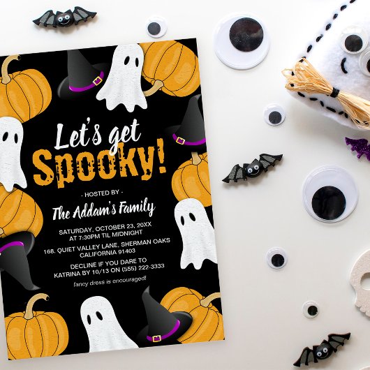 Invitation à la fête d'Halloween 'Amusons-nous à f