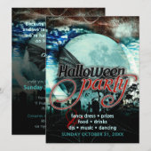 Invitation à la Fête d'Halloween au Cimetière des  (Devant / Derrière)