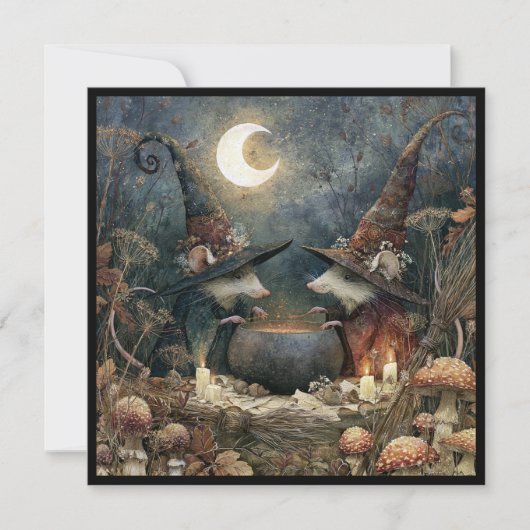 Invitation à la fête d'Halloween avec des souris d (Devant)