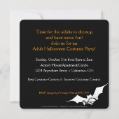 Invitation à la fête d'Halloween Bats volants (Dos)
