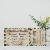 Invitation à la fête d'Halloween Billet de cirque (Debout devant)