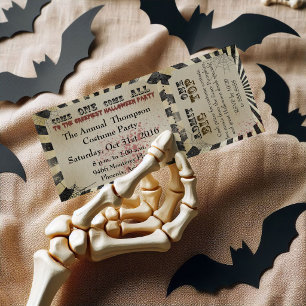 Invitation à la fête d'Halloween Billet de cirque