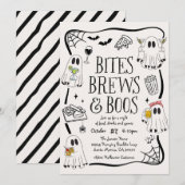 Invitation à la fête d'Halloween Bites, Brews et H (Devant / Derrière)