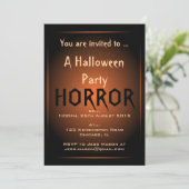 Invitation à la fête d'Halloween Black & Orange (Debout devant)