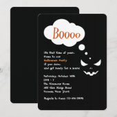 Invitation à la fête d'Halloween Boo (Devant / Derrière)