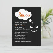 Invitation à la fête d'Halloween Boo (Debout devant)