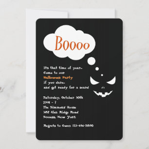 Invitation à la fête d'Halloween Boo